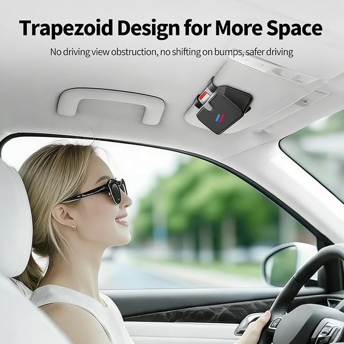 Sunglasses Holder for Car Visor Leather Eyeglasses Organizer Case for BMW X3 X5 X7 X1 3 4 2 5 Series Accessories - Image 3