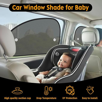 2026 New Upgrade Car Window Shades for Side Window 25"X15"(2 Pack),Car Window Shade for Baby Suction Cup,Sun Shade Side Window Can Blocks 99.98% UVR - Image 6