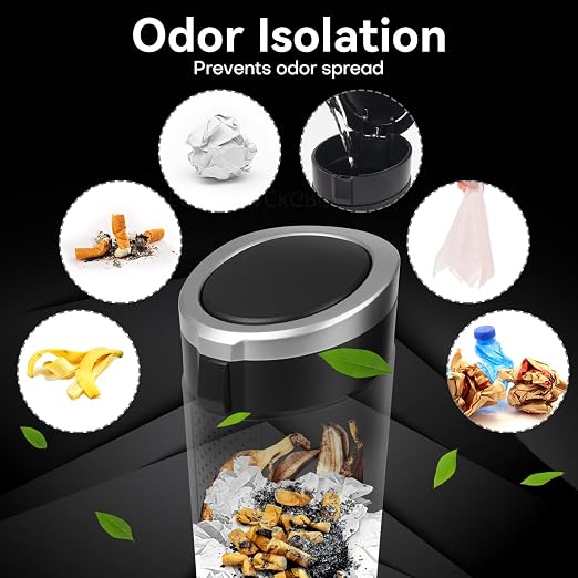 Car Trash Can Bin with Lid - 2 Packs Mini Car Garbage Can Cup Holder-Silver Small Leakproof Vehicle Trash Garbage Can Bin-Automotive Car Organizers and Storage for Back Seat SUV Truck Accessories - Image 4
