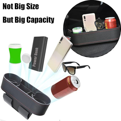 IOKONE Console Side Pocket Cup Holder for Car, Slim Black | Car Seat Gap Filler Organizer, Front Seat Organizer, Drink Holder for Car, Cell Mobile Phone Holder, Car Coin Holder - Image 5