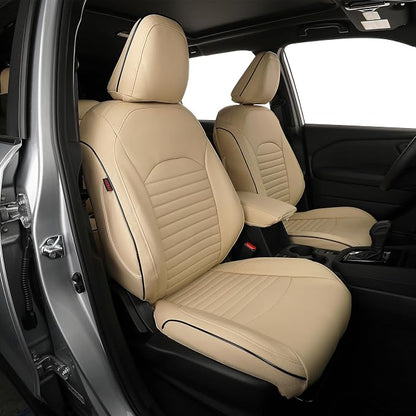 EKR Car Seat Covers for Subaru Forester 2026(Only Base),Full Set | Custom Fit for Subaru Forester 2026 Base,Factory-Style Interior Upgrade,Easy-Wipe Protection,Faux Leather(Beige) by EKR