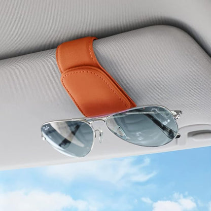 Sunglass Holder for Car Sun Visor Sunglasses Clip Car accessories -Orange | sun visor organizer, ticket card clip, eyeglass sunglasses holder, one-handed magnetic, anti-scratch, car decor for truck SUV - Image 8