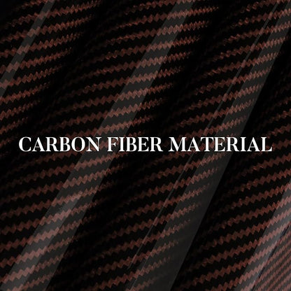 Carbon Fiber Steering Wheel Cover Universal 3pcs Protector Glossy Brown - Image 2