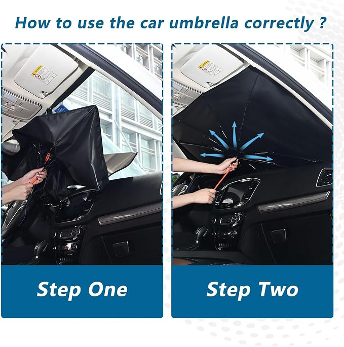 Windshield Sun Shade Umbrella Cute Corgi Dog Driving Car Foldable Car Front Window Sunshade Blocks UV Rays Heat Keep Vehicle Cool 55"x27.5" - Image 6
