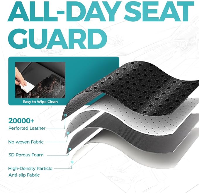 Custom Seat Covers for Toyota Camry 2018-2024, BlackRed | Only Fit for Camry LE/SE/SE Nightshade 2018-2024, Not for Hybrid, Full Coverage, Faux Leather, Scratch-resistant, Easy-clean - Image 4