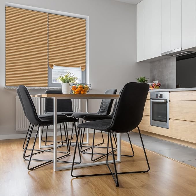 Window Blinds Cordless No Drill Cut to Size Clip On Stick On Self Adhesive Temporary Blinds Pleated Paper Blinds for Windows Doors Shades for Home Nursery Bedroom Kitchen Bathroom | Non-Woven, Light Filtering, Easy Install, Self Adhesive, Pleated Windo... - Image 6