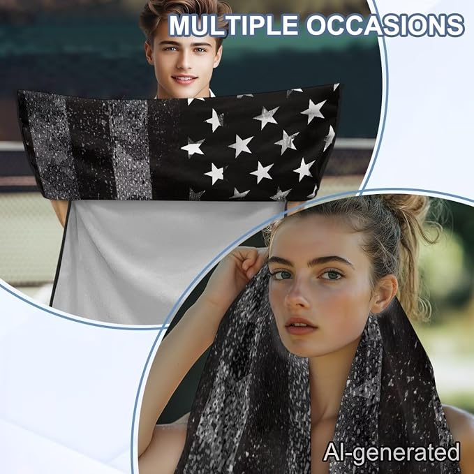 Black American Flag Car Towel Seat Cover Breathable Soft Car Seat Cover Protector with Storage Bag Easy to Store Universal Fit for Most Vehicles - Image 5