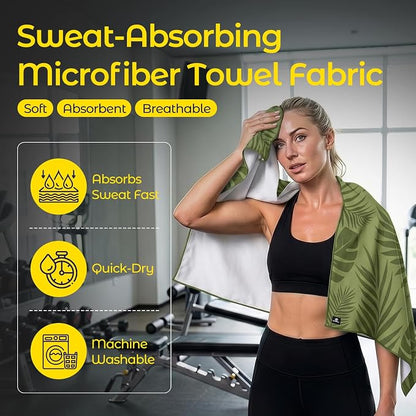 Car Seat Towel Cover, Full-Sized, Sweat Absorbing Towel for Gym - Palm | Washable quick-dry towel cover protects front seats from sweat and water after gym, workout, running, beach and swimming - Image 5