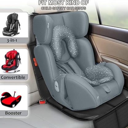 XHYANG Car Seat Protector,Auto Car Seat Protectors Baby Carseat Waterproof & Durable 600D Fabric for Child Baby Car Seat Mat Vehicle Pet Cover 2 Storage Pockets (2 Pack) - Image 4