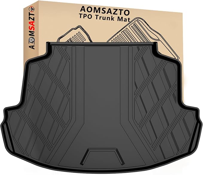 AOMSAZTO Cargo Liner Compatible with 2014-2019 Toyota Corolla Sedan | Custom Fit Trunk Mat Behind 2nd Row | All Weather Protection Cargo Mat Compatible with 2014-2019 Corolla Sedan Models by AOMSAZTO