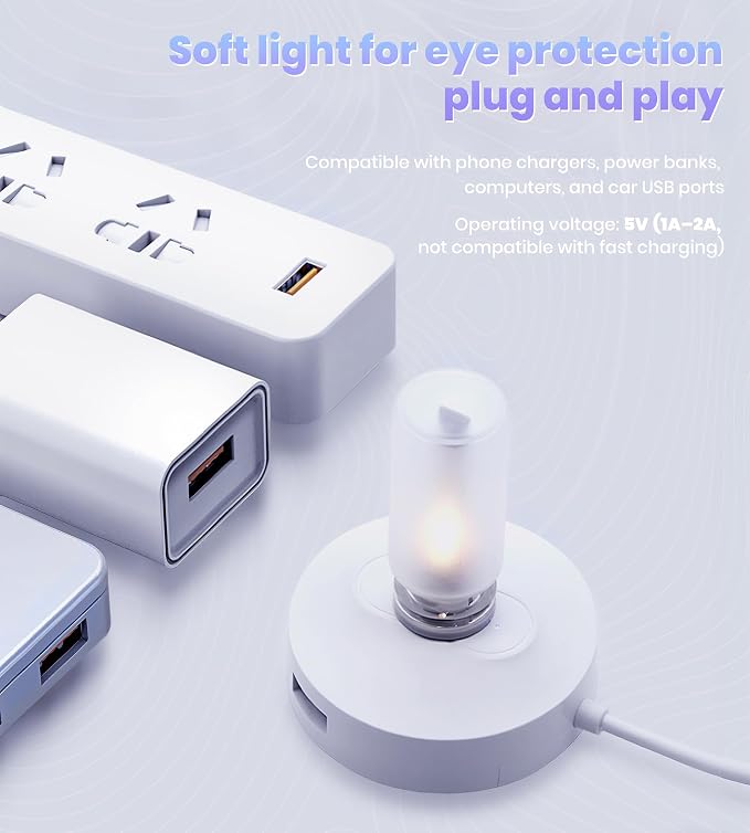 USB Car Interior LED Ambient Light – Touch Control LED Mood Lights, Dimmable 7 Colors, Portable Mini USB Light for Car, Bedroom, Camping & Party (Clear LED) - Image 7
