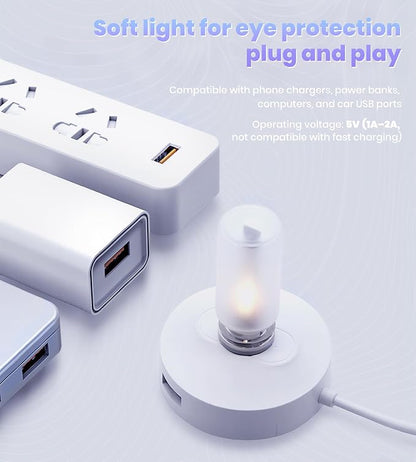 USB Car Interior LED Ambient Light – Touch Control LED Mood Lights, Dimmable 7 Colors, Portable Mini USB Light for Car, Bedroom, Camping & Party (Clear LED) - Image 7