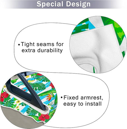 ENYORSE Golf Cart Seat Covers, Tropical Floral Seat Towel Blanket, Soft Breathable Microfiber, Keeps Seats Cool & Comfortable, 51”x31”, Fits 2 & 4 Passenger EZGO, Yamaha,Club Car Carts - Image 2