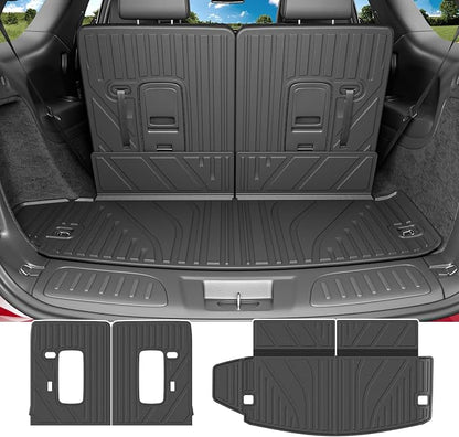 powoq Cargo Mat Compatible with 2016-2026 Dodge Durango 6&7 Seats Trunk Mat 3rd Backrest Mat Replacement for 2016-2026 Dodge Durango Accessories(Trunk Mat+3rd Row Backrest Mat) by powoq