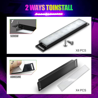 LED Car Lights Interior Footwell Lighting for Trucks Inside Decoration | Lights for Car Accessories with APP Control Music Sync Multicolor Cigarette Lighter DC 12V - Image 6
