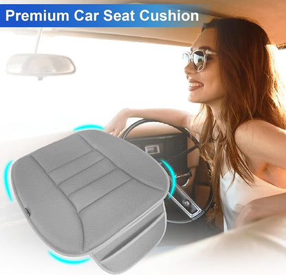 Lofty Aim Car Seat Cushion for Driving, Memory Foam Driver Seat Cushion | Car Seat Cushion for Long Driving, Automotive Seat Cushion for Pain Relief, Car Seat Pillow Fits Vehicles, Office, 4D Gray - Image 2