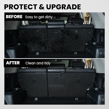 LASFIT Cargo Mat for Toyota 4Runner 2013-2024 (Only Fit 5-Seats) | All Weather Custom Fit Anti-Slip Pet Friendly Easy Clean TPE Rear Seat Backrest Mats for 5th Gen 4Runner, Black - Image 3