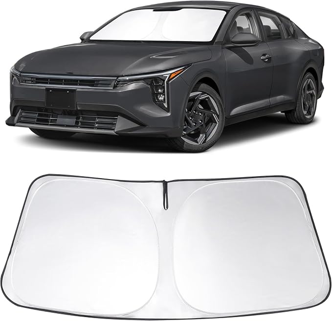 Windshield Sun Shade Sunshade for 2025 2026 Kia K4 | Full covered for windshield, Foldable & Durable, Block UV Rays, Reduce Heat, Easy to install, Keeps Car Cooler by LHFLIVE
