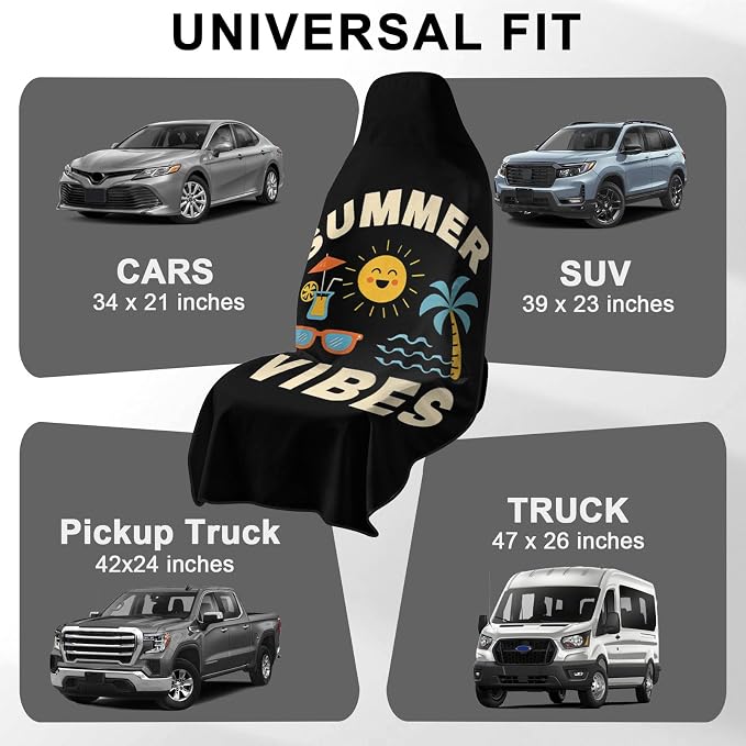 2 Pack Car Towels Seat Cover with Storage Bag, Multifunctional Microfiber Towel for Gym Outdoor Sport Running,Picnic, Beach, Pet Dog Travel,Fits Car SUV Truck (Summer Vibes) - Image 6