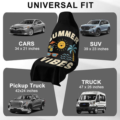 2 Pack Car Towels Seat Cover with Storage Bag, Multifunctional Microfiber Towel for Gym Outdoor Sport Running,Picnic, Beach, Pet Dog Travel,Fits Car SUV Truck (Summer Vibes) - Image 6