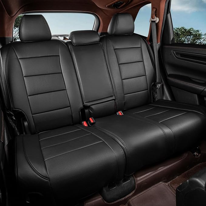 coverdream Custom Seat Covers for 2023-2026 Honda CR-V,Premium Faux Leather Car Seat Cover Set,Full Set Waterproof SUV Seat Protector,Armrest Covers Included (Black) - Image 6