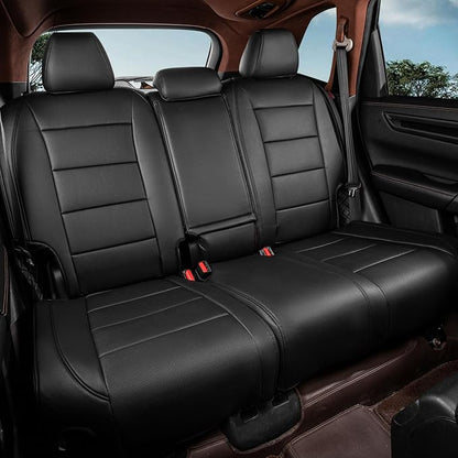 coverdream Custom Seat Covers for 2017-2022 Honda CR-V,Premium Faux Leather Car Seat Cover Set,Full Set Waterproof SUV Seat Protector,Armrest Covers Included (Black) - Image 4