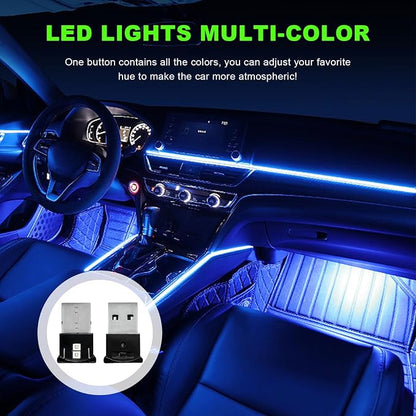 2 PCS Mini USB LED Light, 8 Colors RGB Car USB LED Interior Atmosphere Light, Adjustable Brightness Smart Laptop Keyboard Home Office Decoration Night Lamp, Car Accessories - Image 6