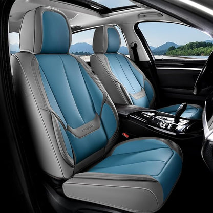 Coverado Car Seat Covers, Seat Covers for Cars, Waterproof Leather Auto Seat Protectors, Leather Car Seat Cushion, Car Interiors Accessories Universal Fit for Most Cars by COVERADOAUTO
