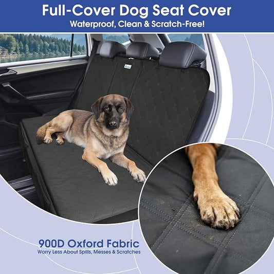 ALLANSING Upgraded 900D Heavy Duty Dog Back Bench Seat Cover, Car Seat Protector, Seatbelt & Armrest Compatible, Waterproof & Non‑Slip for Dogs & Kids, Fits Most Cars, SUVs & Trucks - Image 2