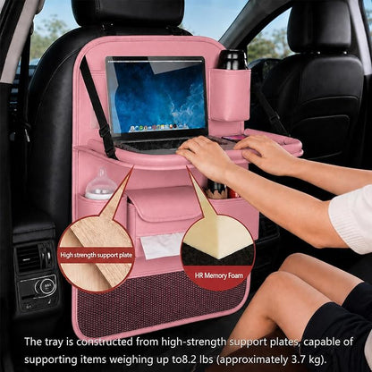 Car Seat Organizers,Multi-functional Back Seat Protectors, Storage Pouches, and Tray Holders (for Cars, Kids, Seat Back and Rear Seats)（Pink 1 Pcs） - Image 4