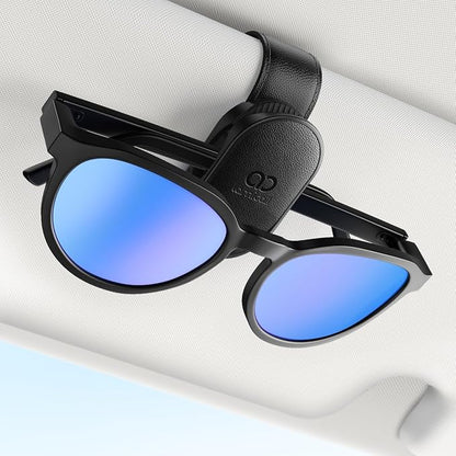 Lamicall Sunglasses Holder for Car Visor 1s One-Hand Access Never Fall | All Car Compact Anti-Scratch Glasses Holder, Non-Slip Sunglasses Car Visor Clip, Car Gift Accessories for Men & Women by Lamicall