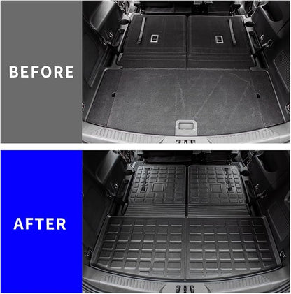 Rongtaod Floor Mats Set for 2020-2025 2026 Ford Explorer 7 Seats | Trunk Mat with Backrest Mat Cargo Mat Cargo Liner TPE All Weather Back Seat Cover Protector 2024 Explorer Accessories - Image 7
