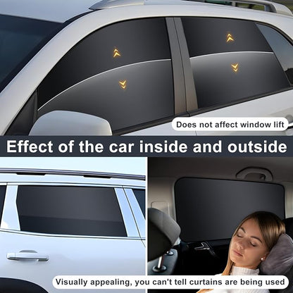 XCBYT Magnetic Car Side Window Covers, 4 Pack | 100% Blackout, Privacy, 99% UV Block, Magnetic mounting, Universal fit - Image 5