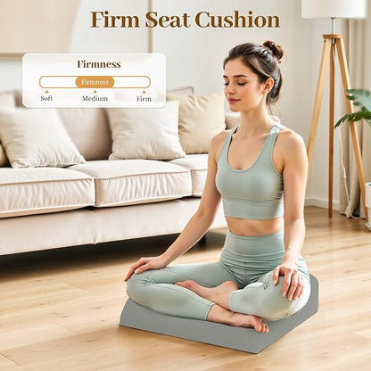 TranquilRelax XL Memory Foam Seat Cushion for Office Chair, 3.35-Inch, Light Gray - Image 8