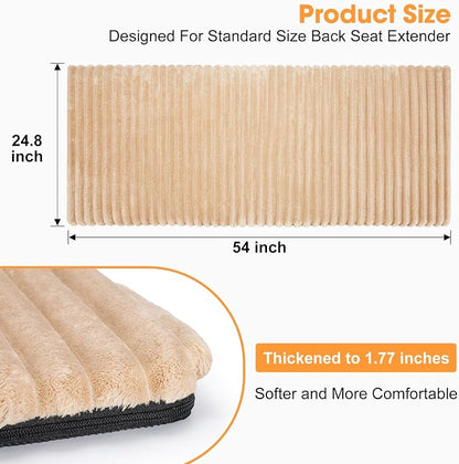 FURTIME Backseat Pet Bed Mat, Non-Slip Washable Dog Bed for Car Back Seat | Travel Pet Mat with Removable Cover, Dog Seat Covers Protector Fit for Backseat Extenders and Trucks SUVs, 54"x 24.8", Brown - Image 4