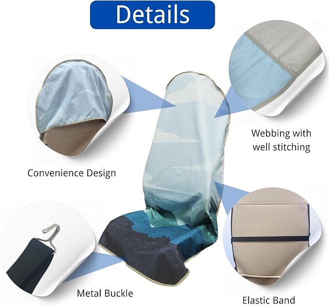 Waterproof Car Seat Cover for Front Seats, Protector for Cars SUVs Trucks, Sweat Towel Seat Covers Bucket for Gym,Workout,Beach,Hiking,Running (Mountains, 1PC) - Image 3