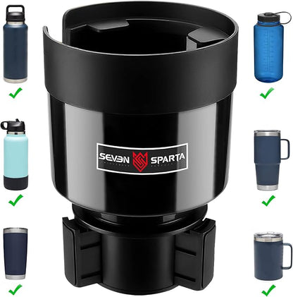 SEVEN SPARTA Car Cup Holder Expander for 32-40oz Large Bottles & Tumblers | Compatible with Yeti, Hydro Flask & Owala 32-40oz, Upgraded Adjustable Offset Base, Fits 3.4"-3.8" Bottles, Mugs & Tumblers by SevenSparta