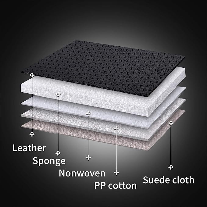 Coverado Car Seat Covers Full Set, Car Seat Protector Car Seat Cushion, Nappa Leather Seat Covers for Cars, Front and Back Seat Protectors Cushions Universal Fit for Most Cars Vehicles(Brown&Black) - Image 8