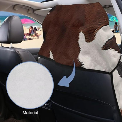 Cow Print Car Towel Seat Cover Breathable Front Seat Towel Cover with Storage Bag Cars Accessories Easy to Store for SUV Vans Sedans Trucks - Image 3