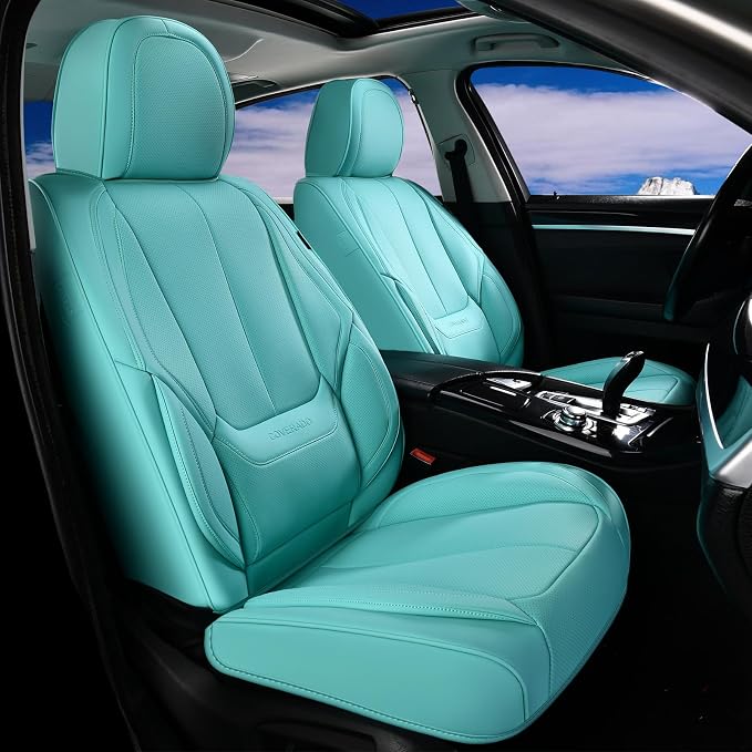 Coverado Car Seat Covers, Seat Covers for Cars, Waterproof Leather Auto Seat Protectors, Leather Car Seat Cushion, Car Interiors Accessories Universal Fit for Most Cars - Image 2