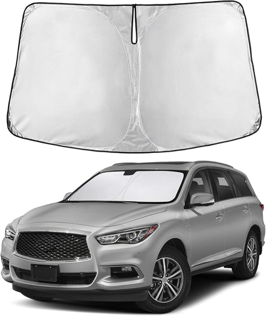 Autovir Windshield Sun Shade Fit for 2014-2019 2020 2021 Infiniti QX60 | Sunshade, Front Car Window Shades Sun Visor, Blocks UV Rays & Heat, Car Accessories by Autovir