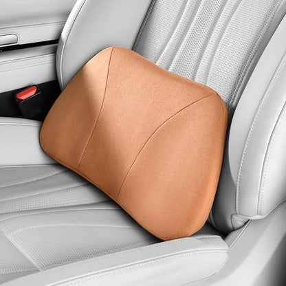 Lumbar Support Pillow,Back Pain Relief Cushion,fits tightly around the waist,Memory Foam,Skin-friendly Suede Fabric,fit Car Drive,Office chair,Rest seat,Improve Posture,Portable,15.5''Lx 8.7''H by -----------------