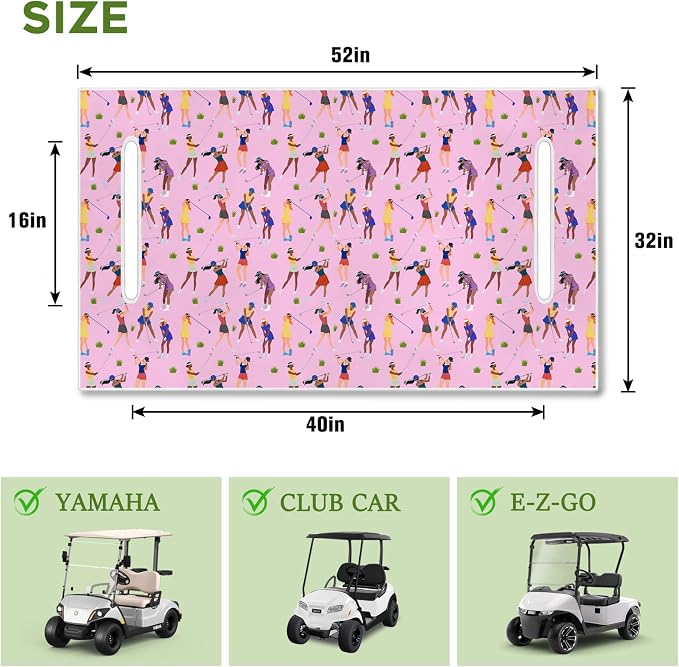 Golf Cart Seat Covers Club Car Golf Cart Accessories for Men Women Golf Carts Seat Towel Blanket 2-Seat Golf Cart Decorations - Image 2