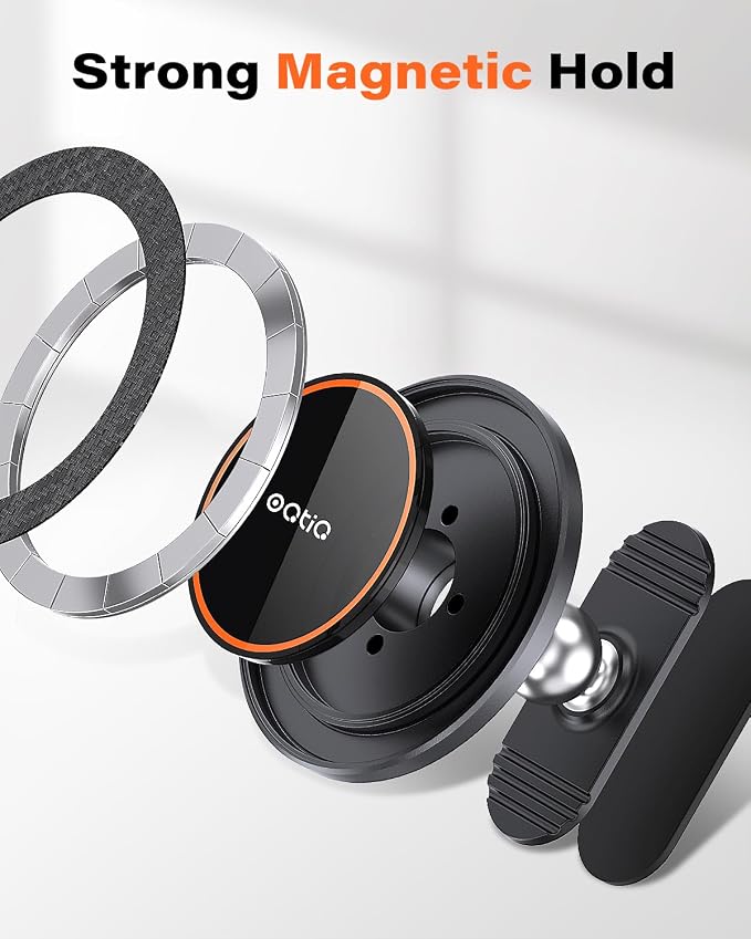 for MagSafe Car Mount with 17 N54 Magnets, Dashboard Phone Holder | 360° Rotating Ultra-Strong 17 N54 Magnet Phone Mount with 3M VHB Adhesive,Compatible with iPhone 17/16/15/14/13/12 - Image 7