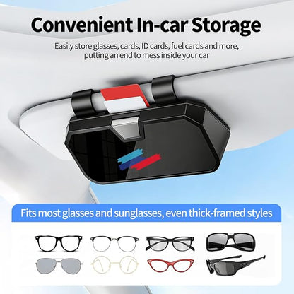 Sunglasses Holder for Car Visor Leather Eyeglasses Organizer Case for BMW X3 X5 X7 X1 3 4 2 5 Series Accessories - Image 5