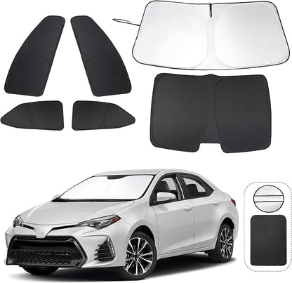 TINGLU Window Shades for Toyota Corolla 2014-2019 6PCS Accessories Car Side Full Windows Windshield Sun Shade Sun UV Rays & Privacy Protection for Camping Napping Relaxing by TINGLU