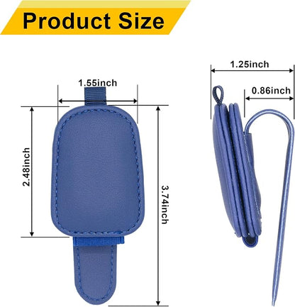 Yuoyar Magnetic Leather Sunglasses Holder for Car, 2 Packs (Blue) | Magnetic Car Visor Accessories - Image 7