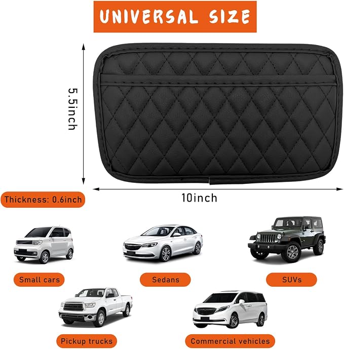 2PCS Car Side Pocket Organizer, Leather Auto Seat Storage Bag for Cell Phone Sunglasses, Waterproof Document Holder Tray Pouch for Vehicle Seat Gap Filler, Car Accessories (Large) - Image 2