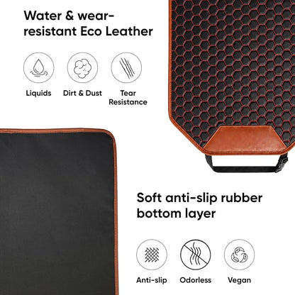 Kick Mat Back Seat Protector - Car Back Seat Cover for Kids Feet - Waterproof & Sturdy Protector for Upholstery from Dirt, Mud, Scratches and Stain (Red 2 pcs) - Image 6