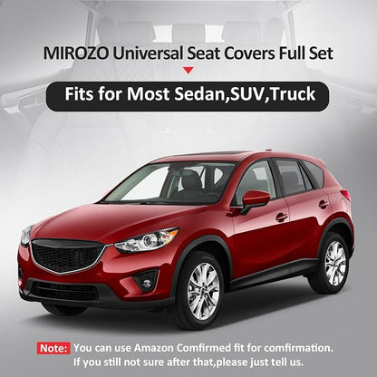Seat Covers Full Set,Leather Seat Cover Car Seat Protector Wine Red | Waterproof Car Seat Covers,Universal Seat Cover Car Seat Protector For SUV Sedan Truck For Families, Pets, Commuter - Image 8